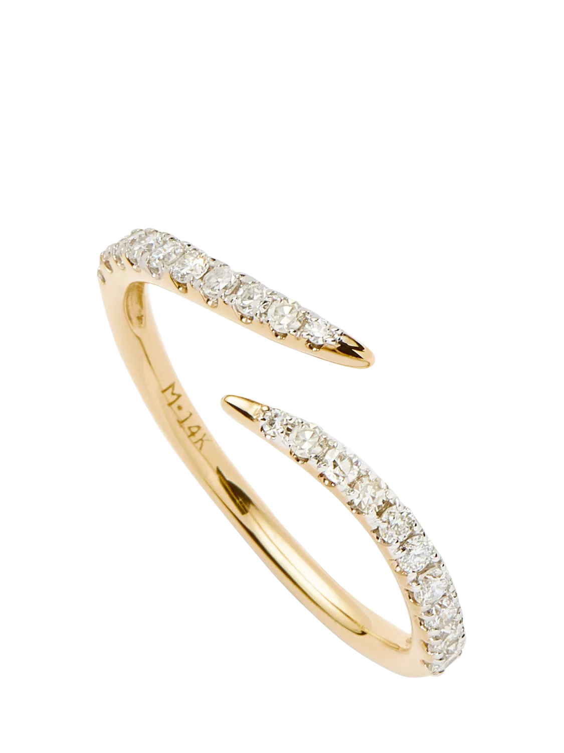 Missoma Fine Open Claw Diamond Ring in Gold