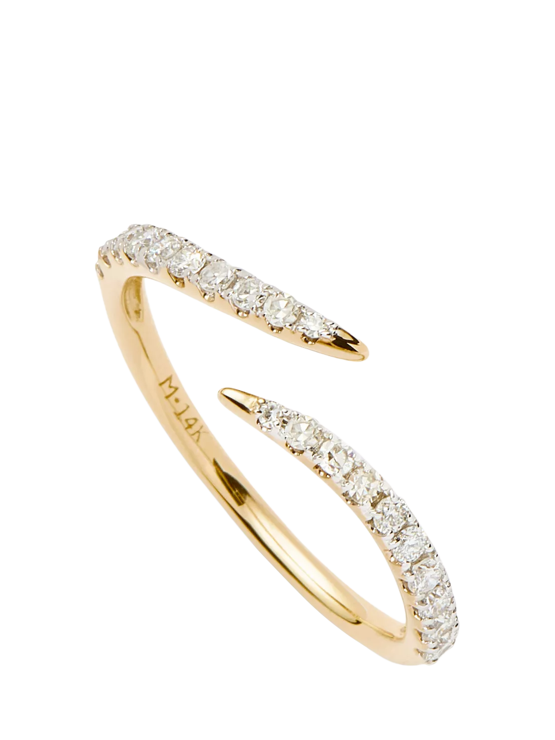 Missoma Fine Open Claw Diamond Ring in Gold