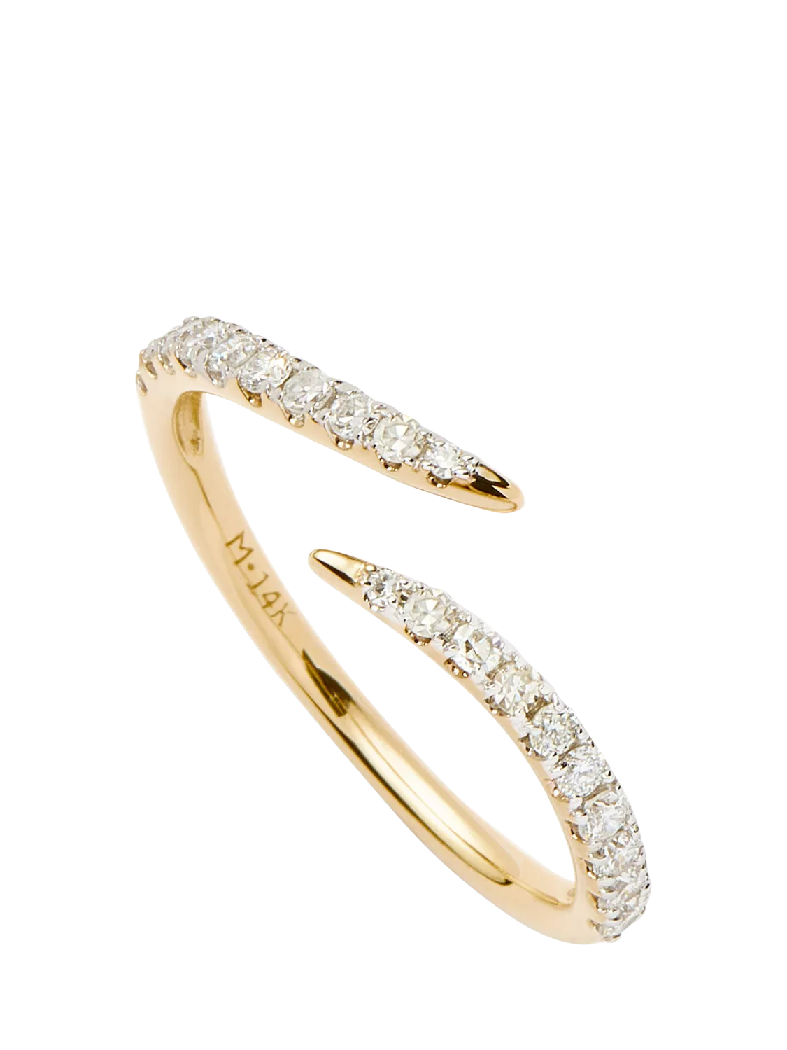 Missoma Fine Open Claw Diamond Ring, Gold, T