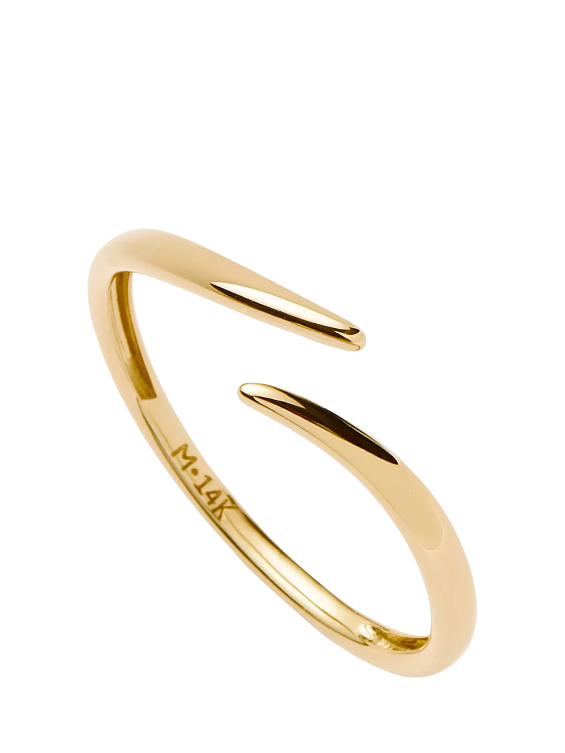 Missoma 14ct yellow gold claw ring (British brand)