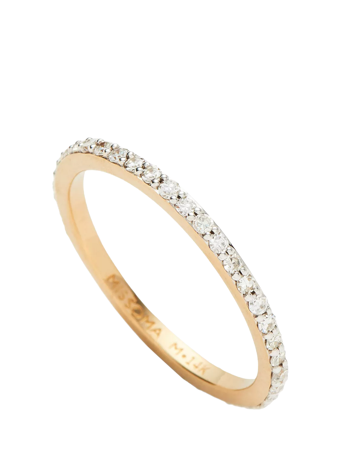 Missoma half eternity diamond ring yellow gold - British product