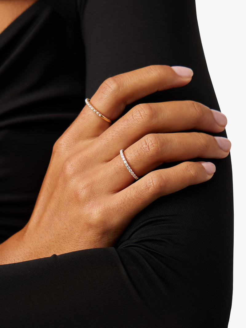 Missoma half eternity diamond ring yellow gold - British product