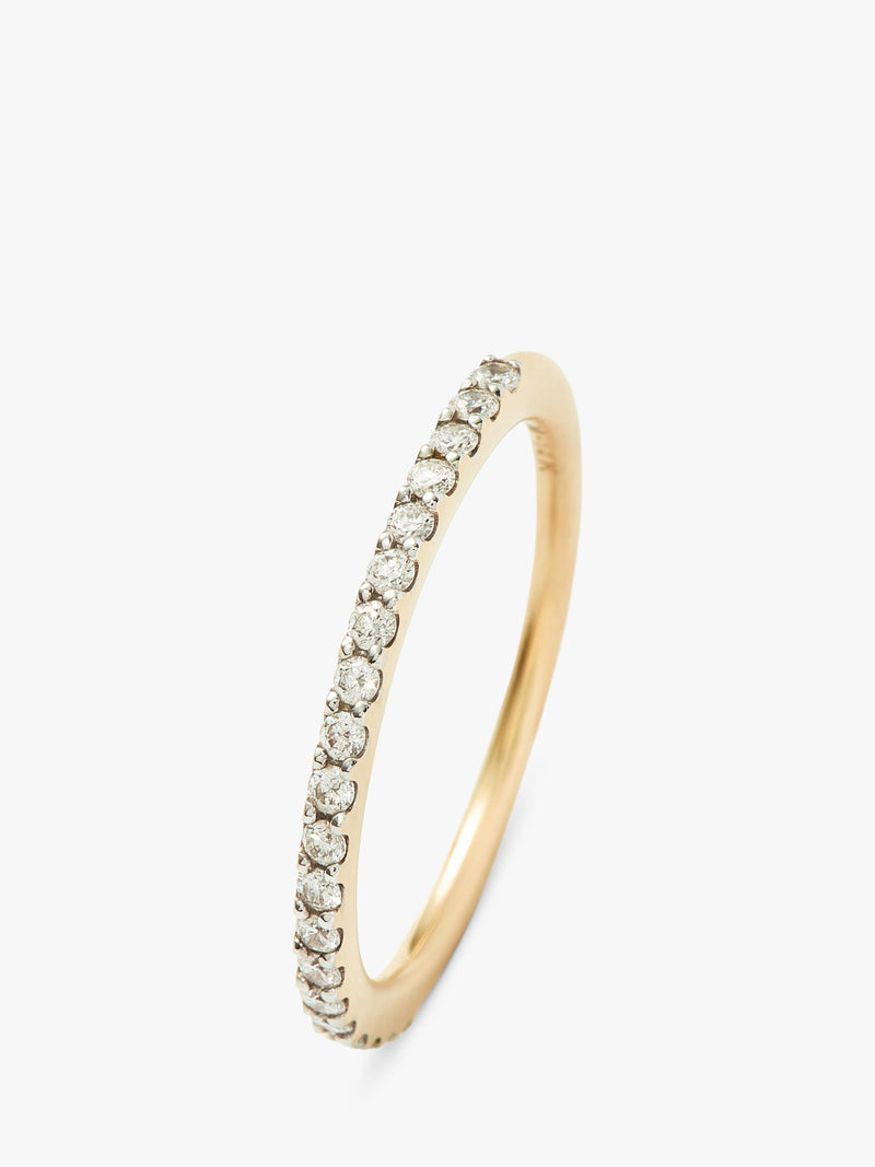 Missoma half eternity diamond ring yellow gold - British product