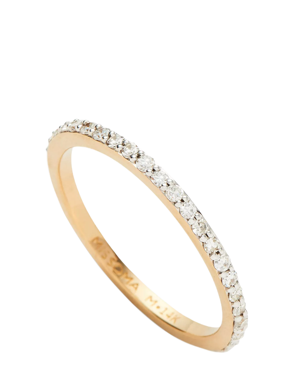 Missoma 14ct Yellow Gold Diamond Half Eternity Ring
