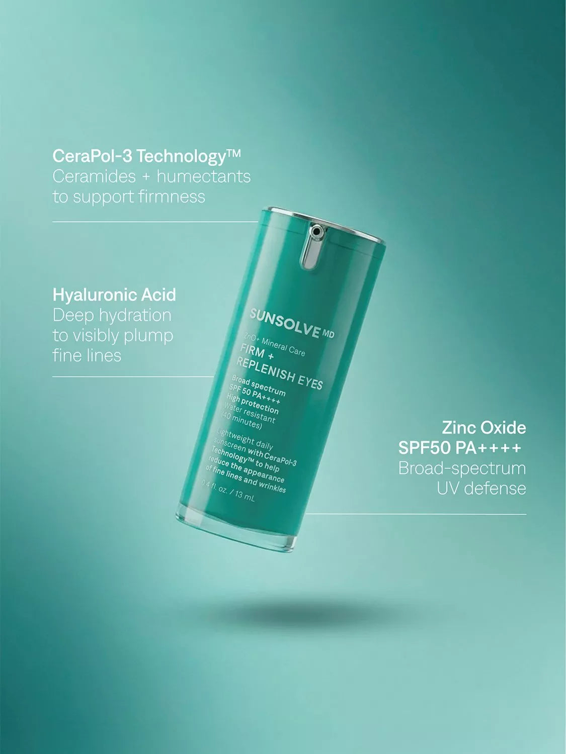 SunsolveMD mineral eye SPF 50 13ml (British brand)