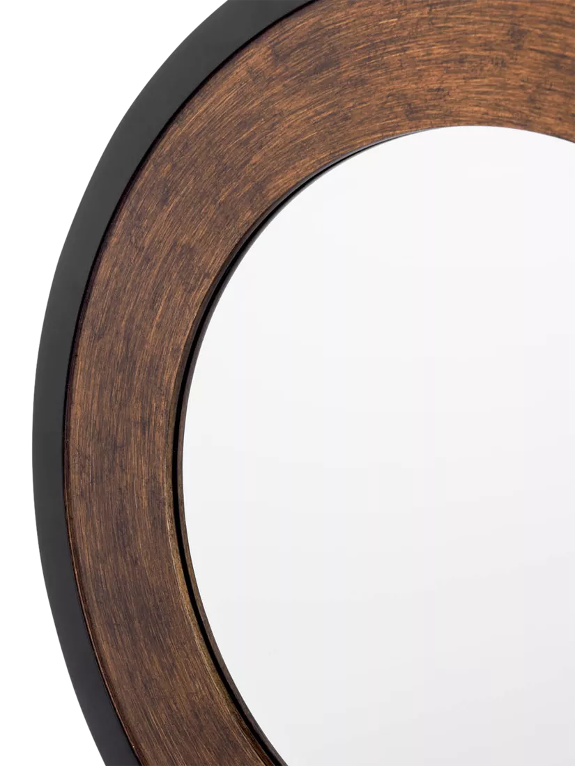 Laura Ashley round wall mirror mottled bronze 60cm, UK version