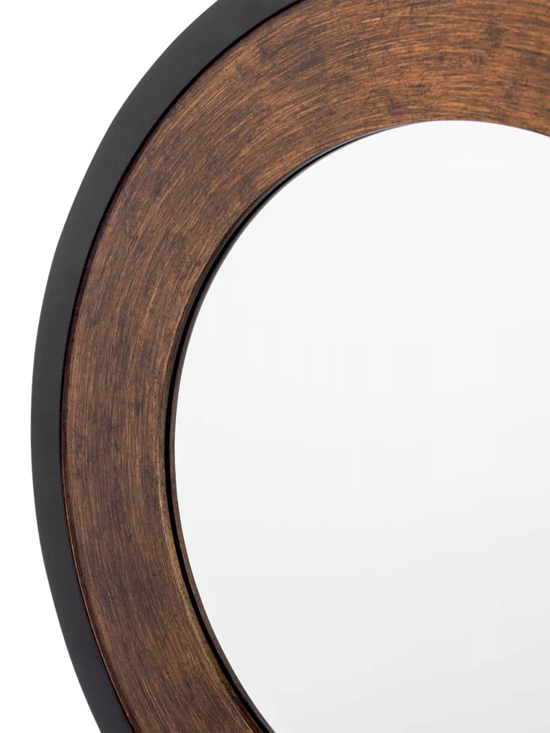 Laura Ashley round wall mirror mottled bronze 60cm, UK version