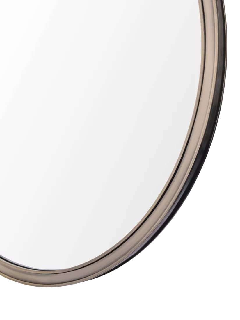 Laura Ashley round wall mirror antique brass 60cm, UK version