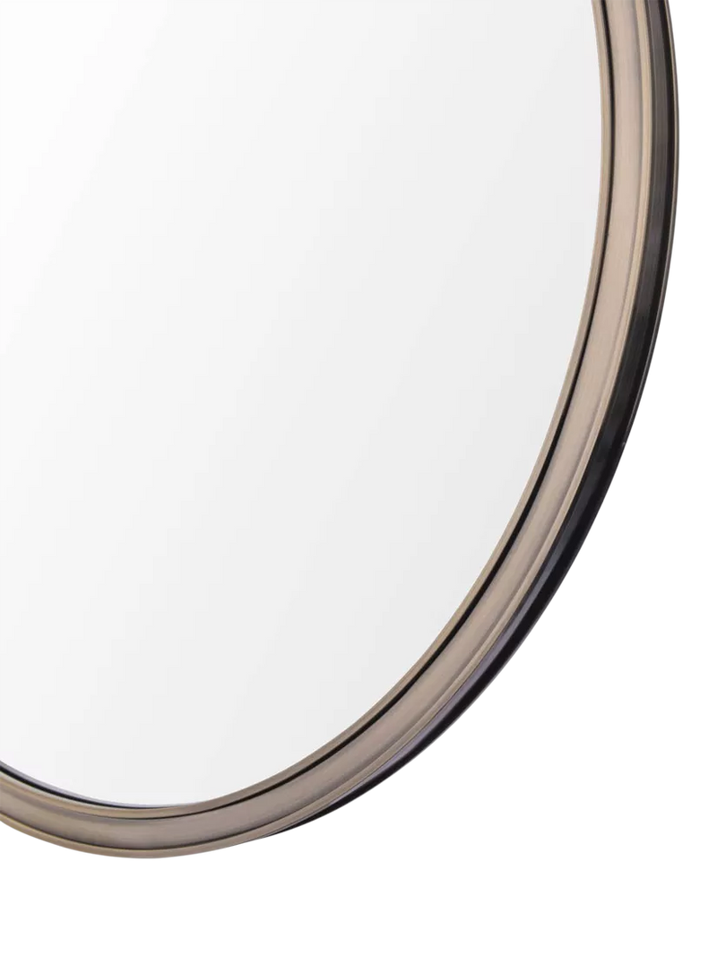 Laura Ashley round wall mirror antique brass 60cm, UK version