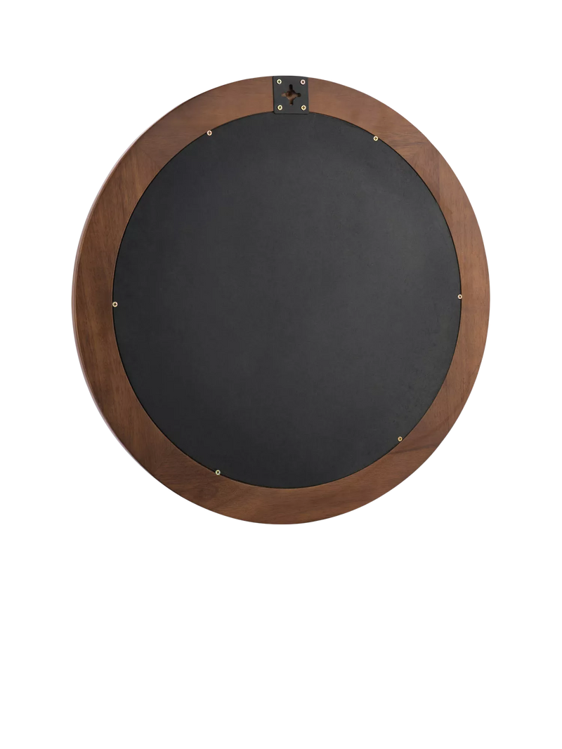 Laura Ashley round wall mirror 60cm dark stain, imported from the UK