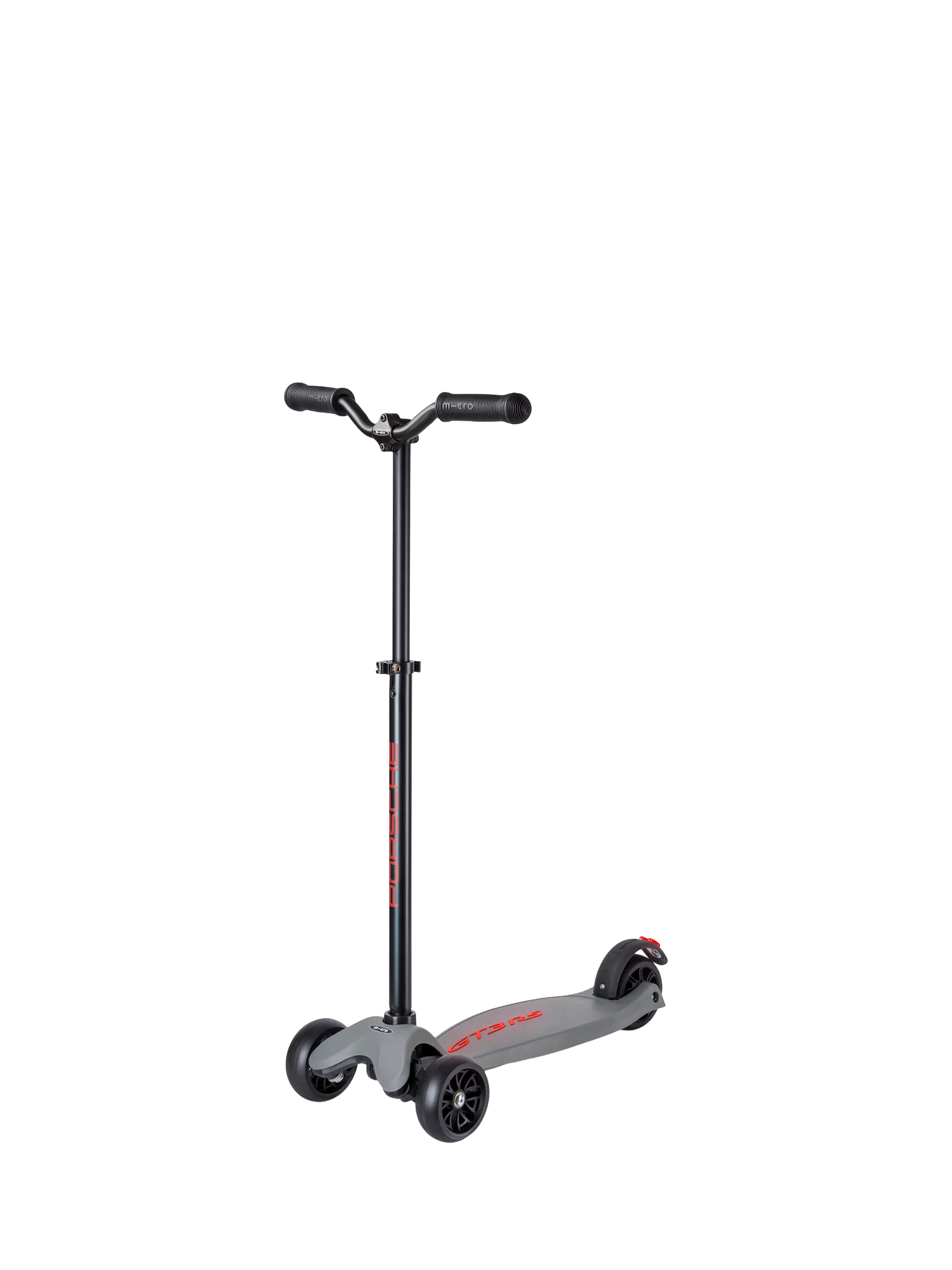 Micro Scooters Kickboard Deluxe LED Porsche Edition scooter metallic stone grey, imported from the UK