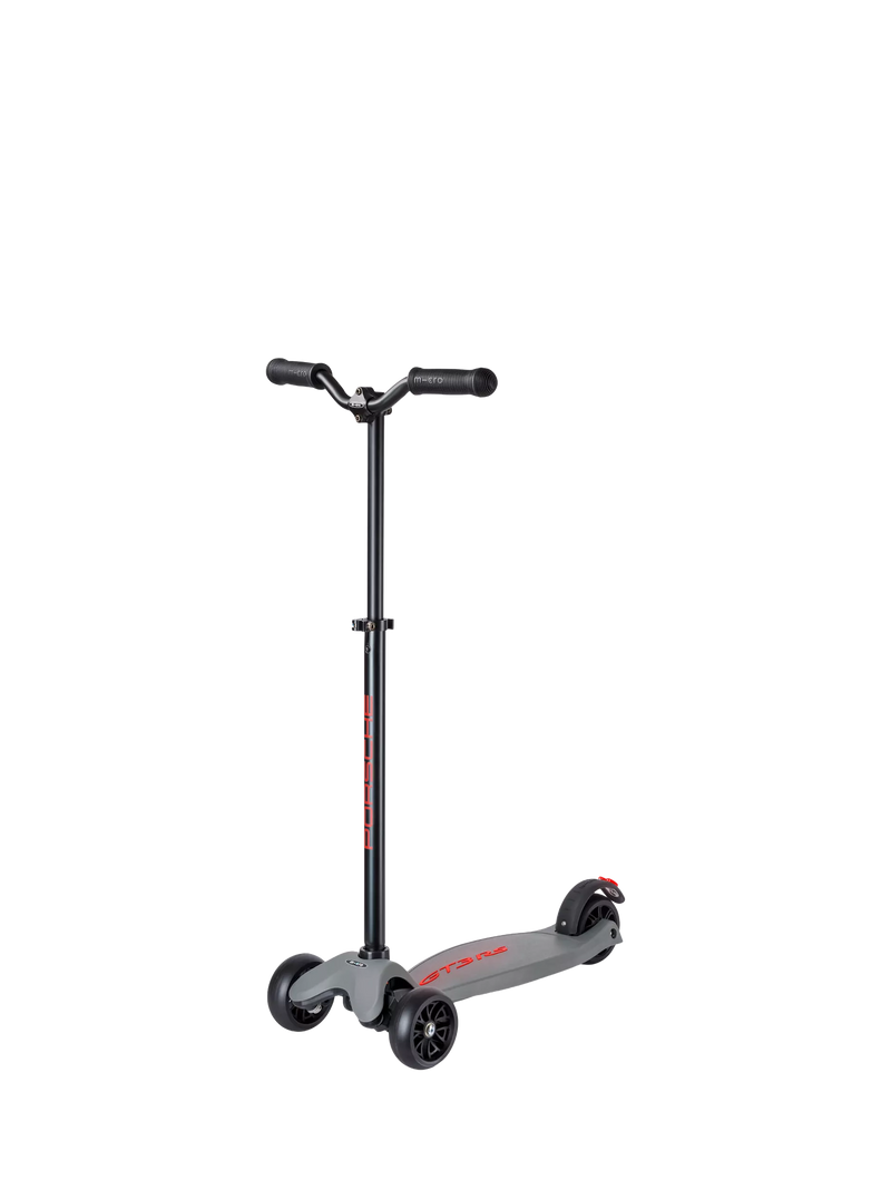 Micro Scooters Kickboard Deluxe LED Porsche Edition scooter metallic stone grey, imported from the UK