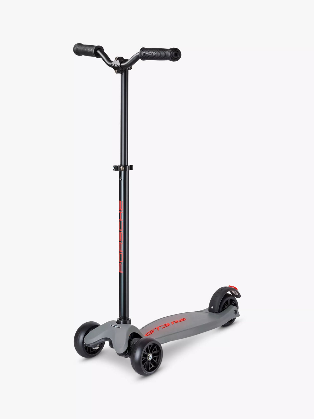 Micro Scooters Kickboard Deluxe LED Porsche Edition scooter metallic stone grey, imported from the UK