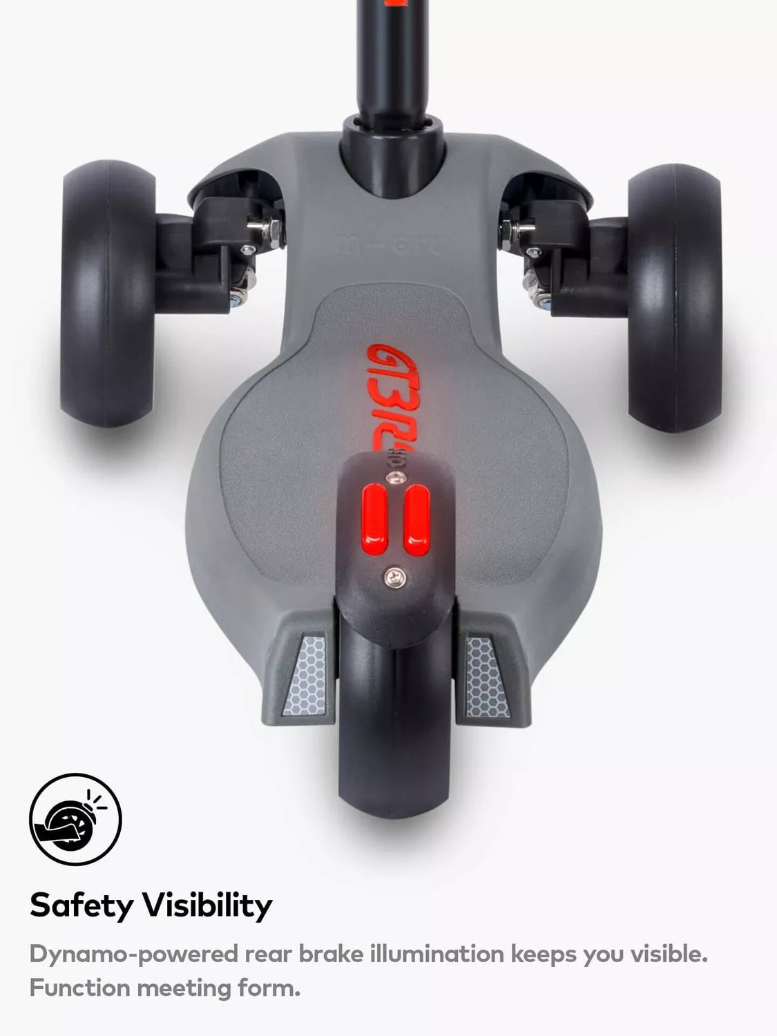 Micro Scooters Kickboard Deluxe LED Porsche Edition scooter metallic stone grey, imported from the UK