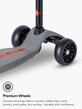 Micro Scooters Kickboard Deluxe LED Porsche Edition scooter metallic stone grey, imported from the UK