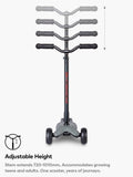 Micro Scooters Kickboard Deluxe LED Porsche Edition scooter metallic stone grey, imported from the UK