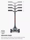 Micro Scooters Kickboard Deluxe LED Porsche Edition scooter metallic stone grey, imported from the UK