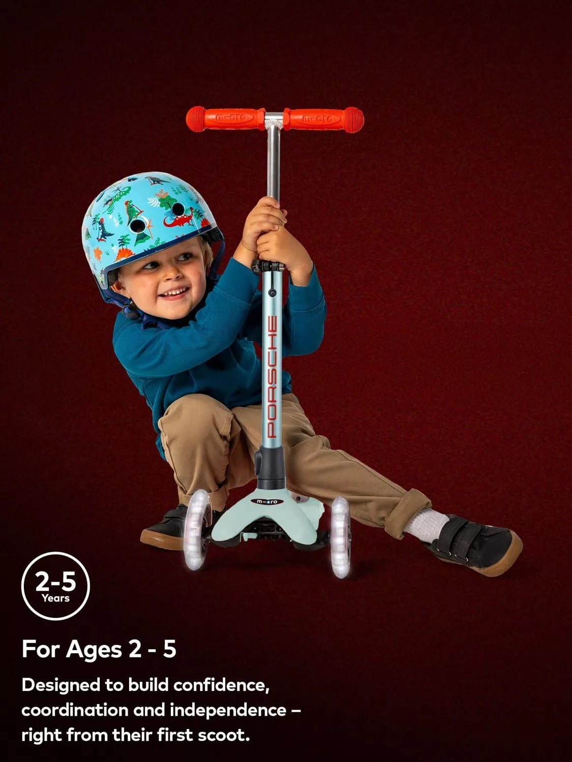 Micro Scooters Mini Deluxe LED scooter Porsche Edition (British brand)