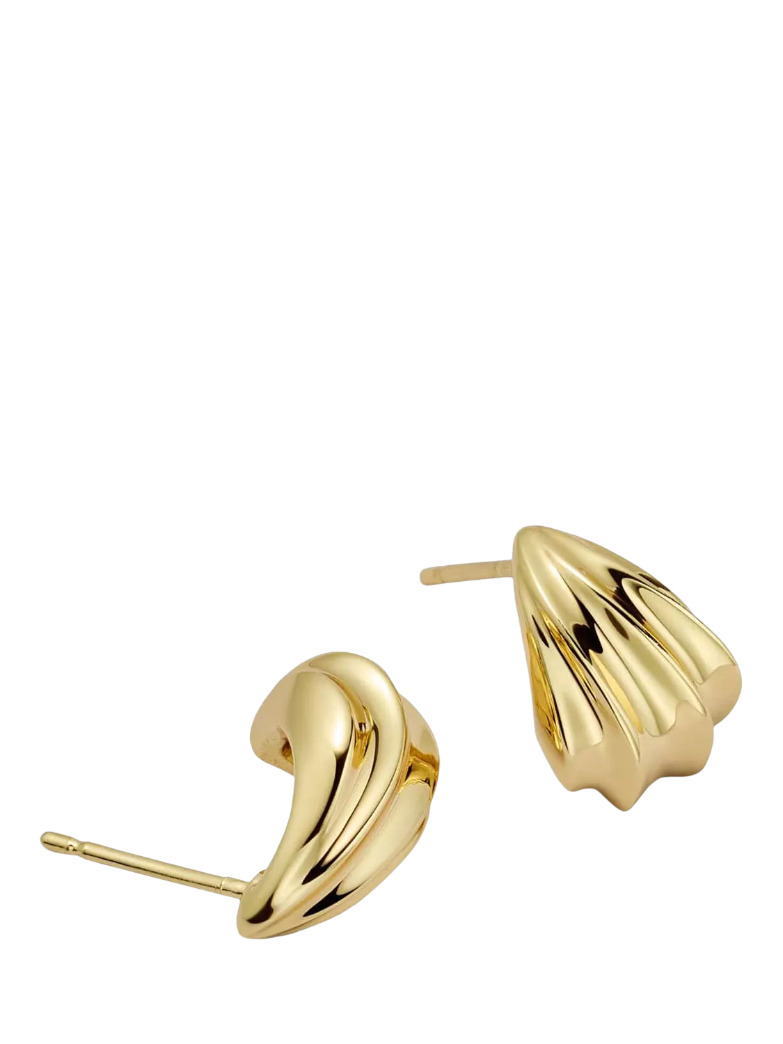 Daisy London mini gold wave stud earrings (British brand)