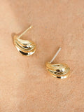 Daisy London mini gold wave stud earrings (British brand)