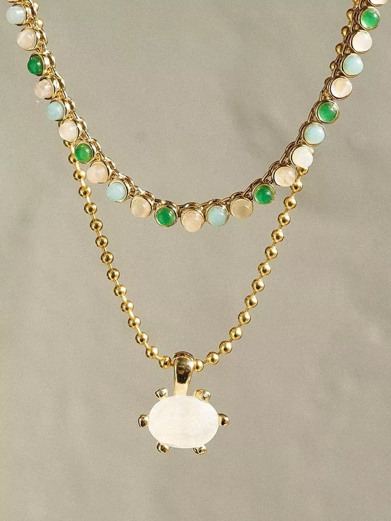 Daisy London gold moonstone claw necklace (British brand)