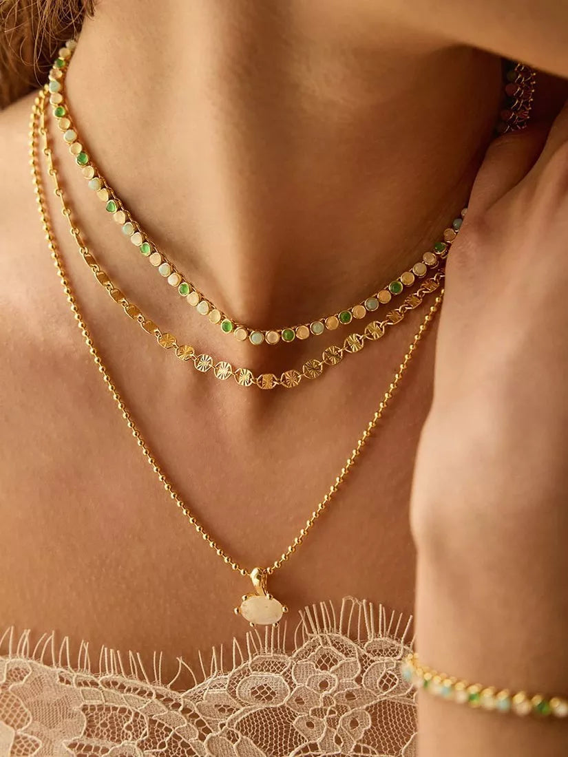 Daisy London gold moonstone claw necklace (British brand)