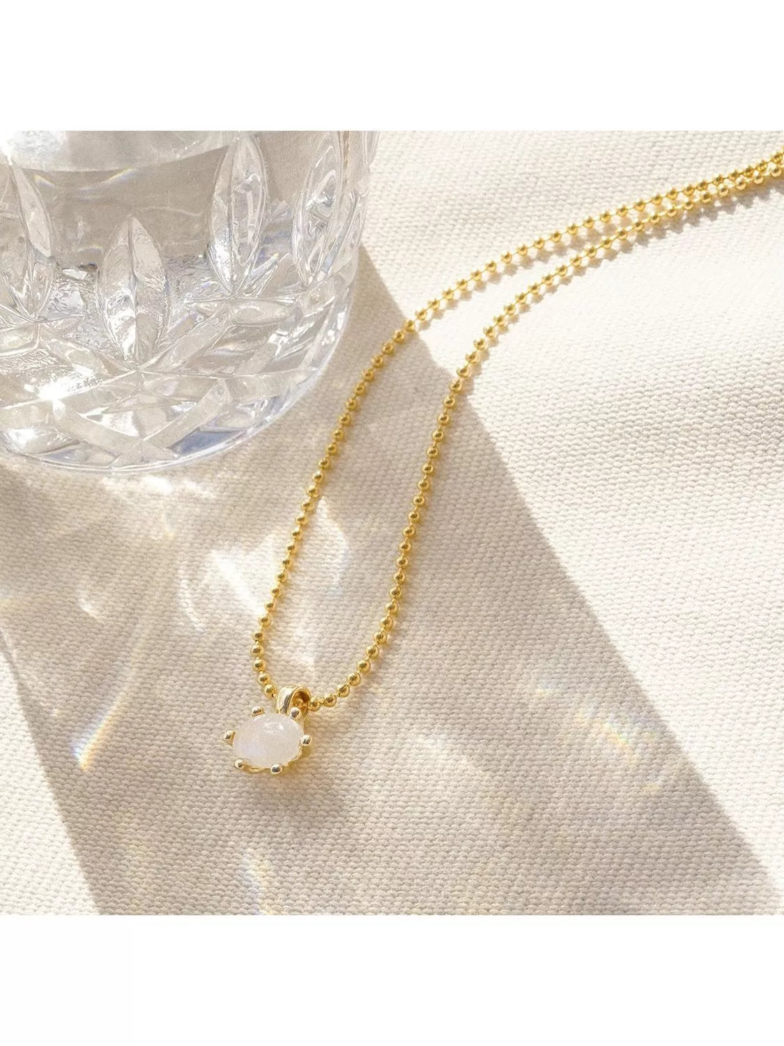 Daisy London gold moonstone claw necklace (British brand)