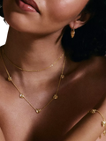 Daisy London 18ct gold plated scribble heart necklace - British product