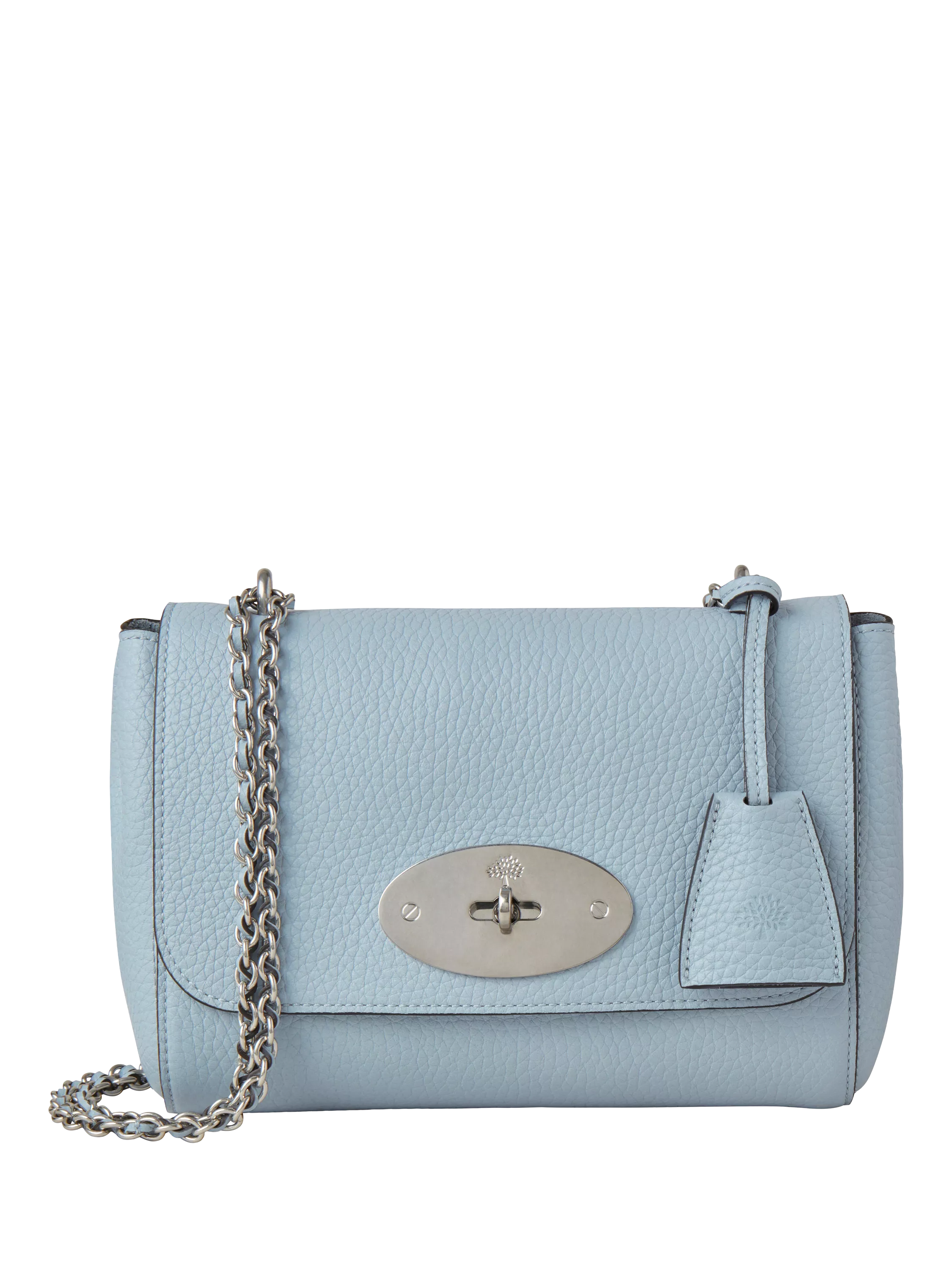 Mulberry Lily Classic Grain Leather Shoulder Bag, Poplin Blue