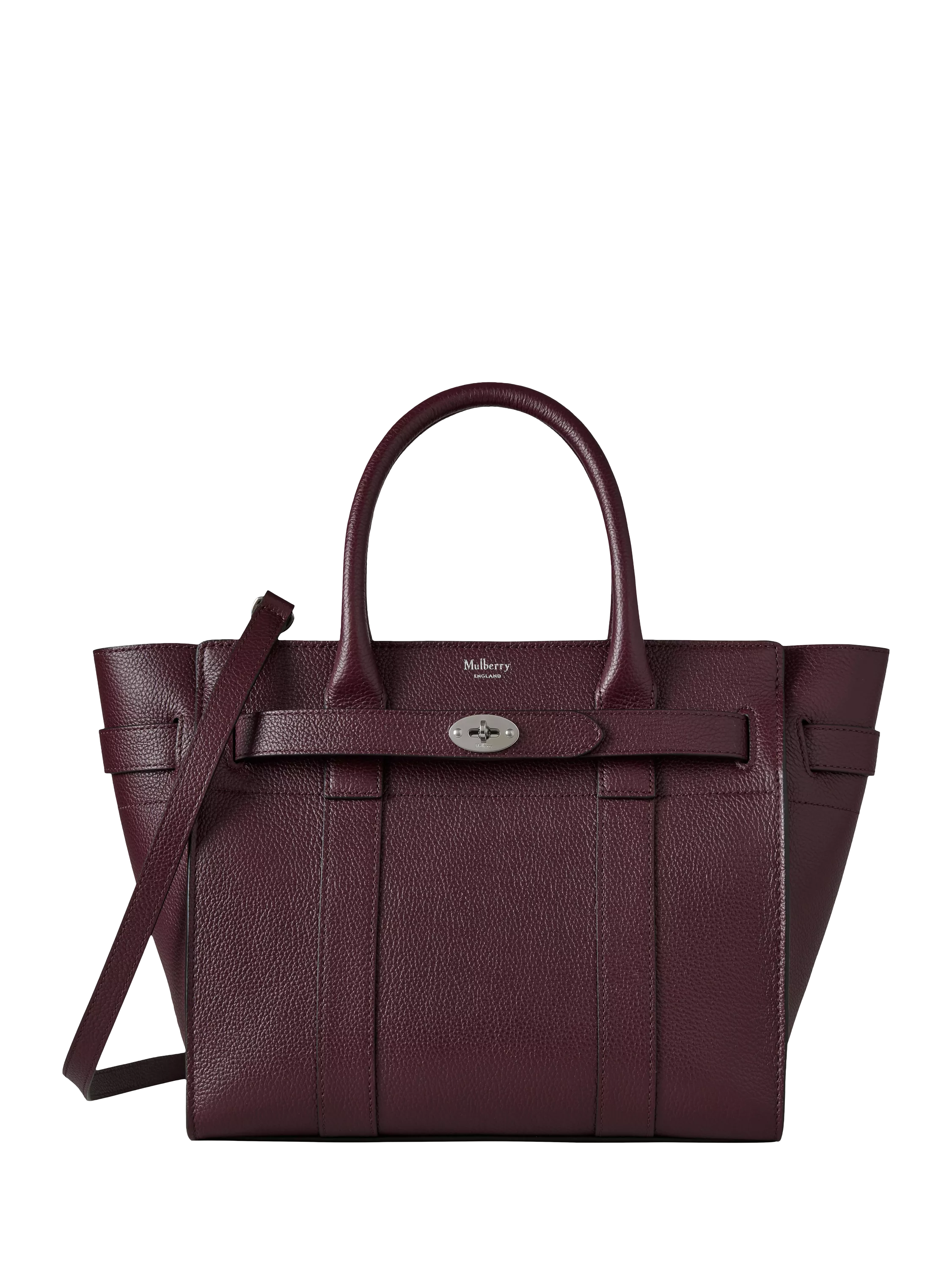 Mulberry Bayswater Zipped Small Classic Grain Leather Tote Bag