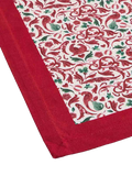 Spode Yuletide cotton tablecloth red 180x140cm (British brand)