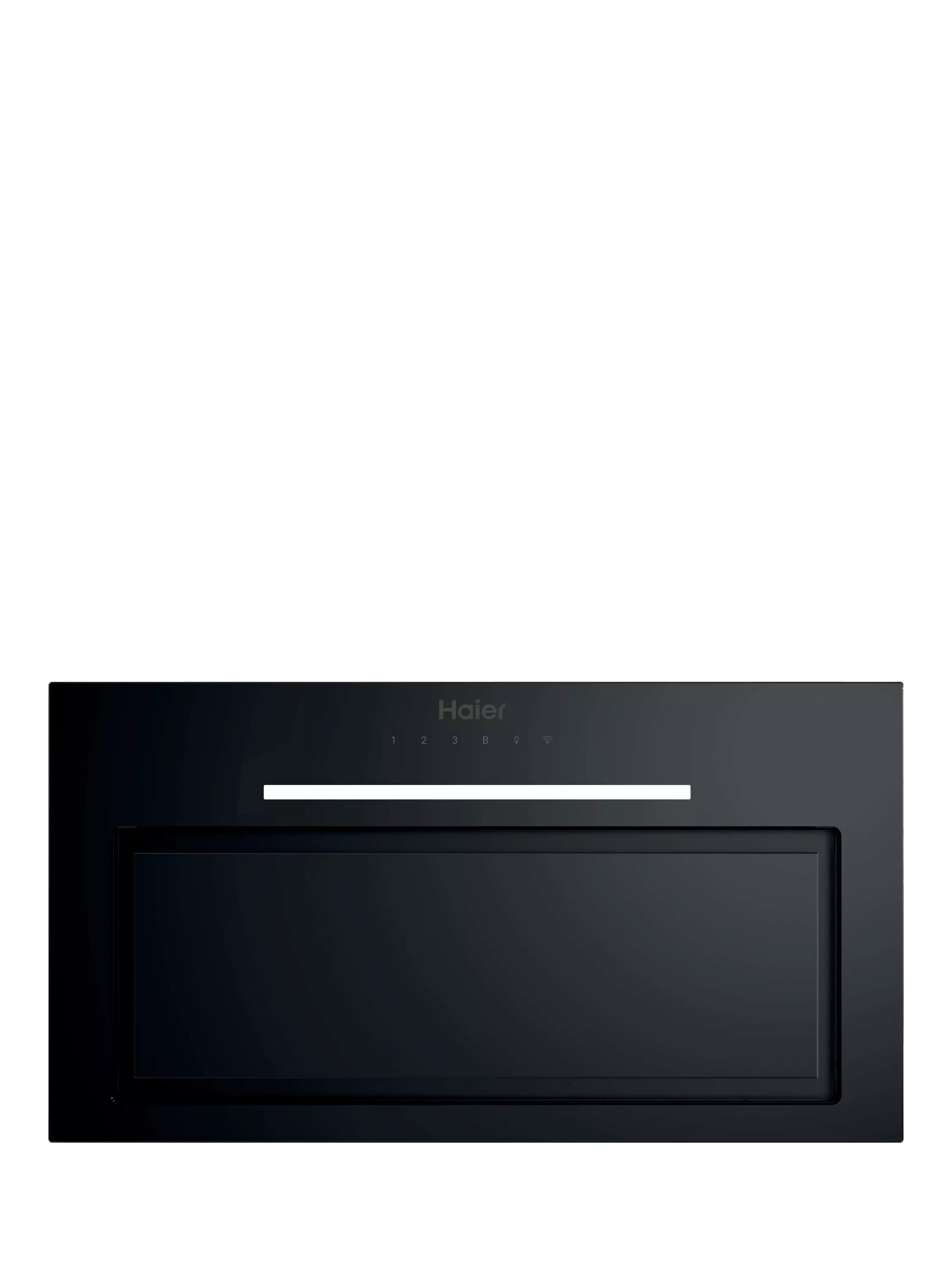 Haier 52cm canopy cooker hood black glass - British product