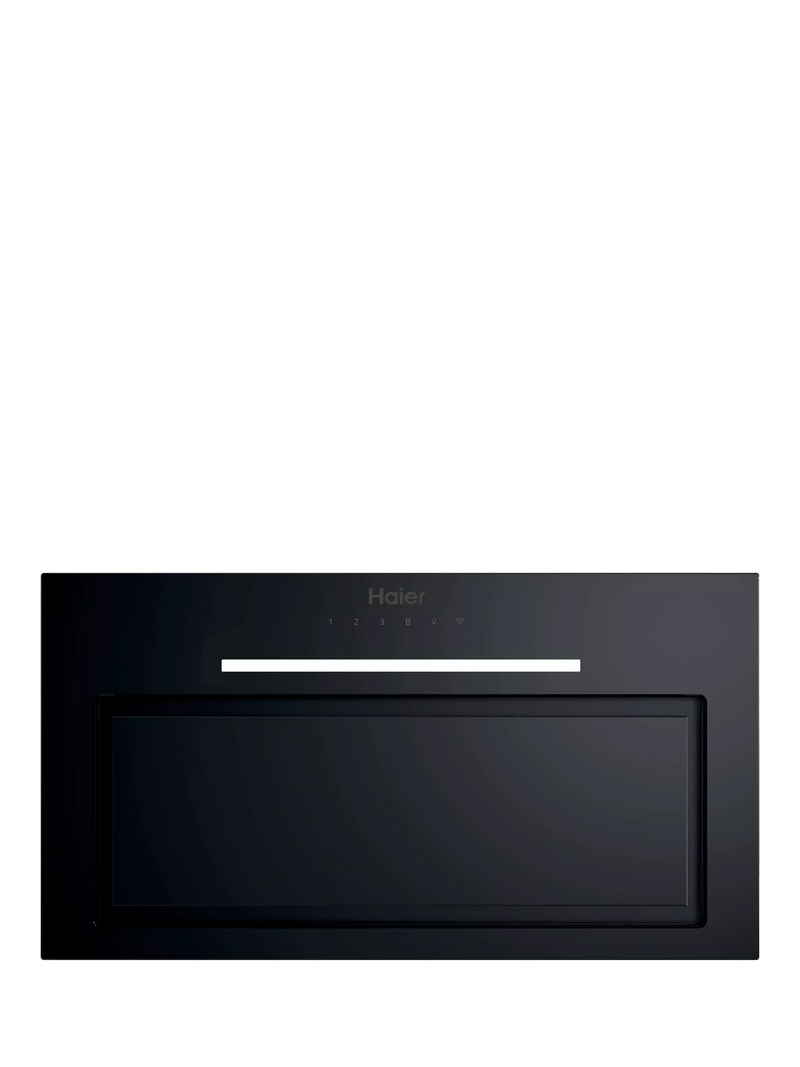 Haier 52cm canopy cooker hood black glass - British product