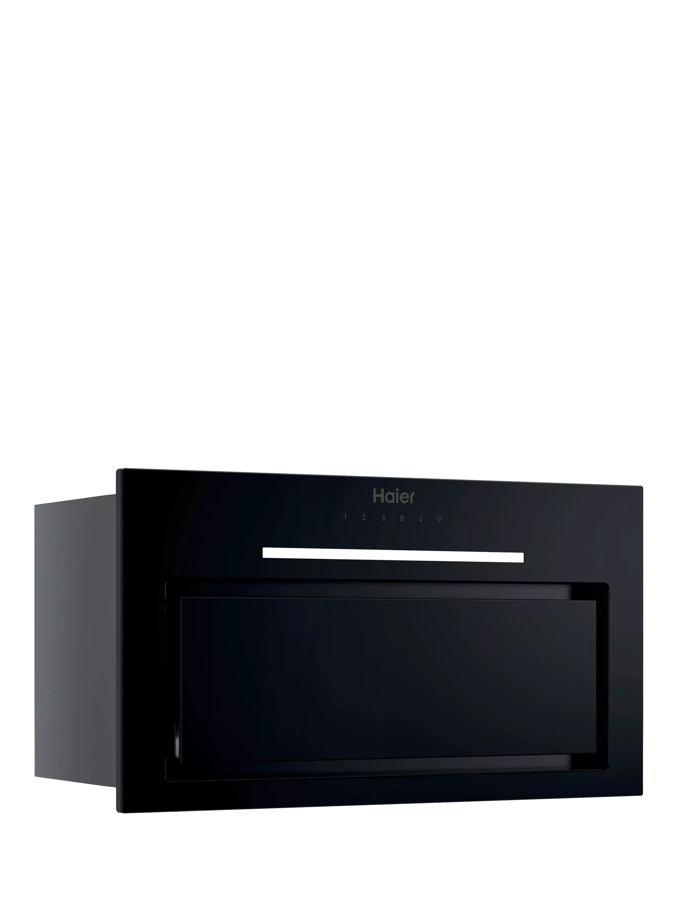 Haier 52cm canopy cooker hood black glass - British product