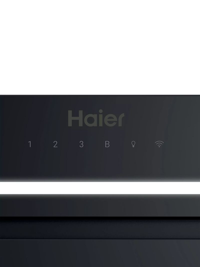 Haier 52cm canopy cooker hood black glass - British product