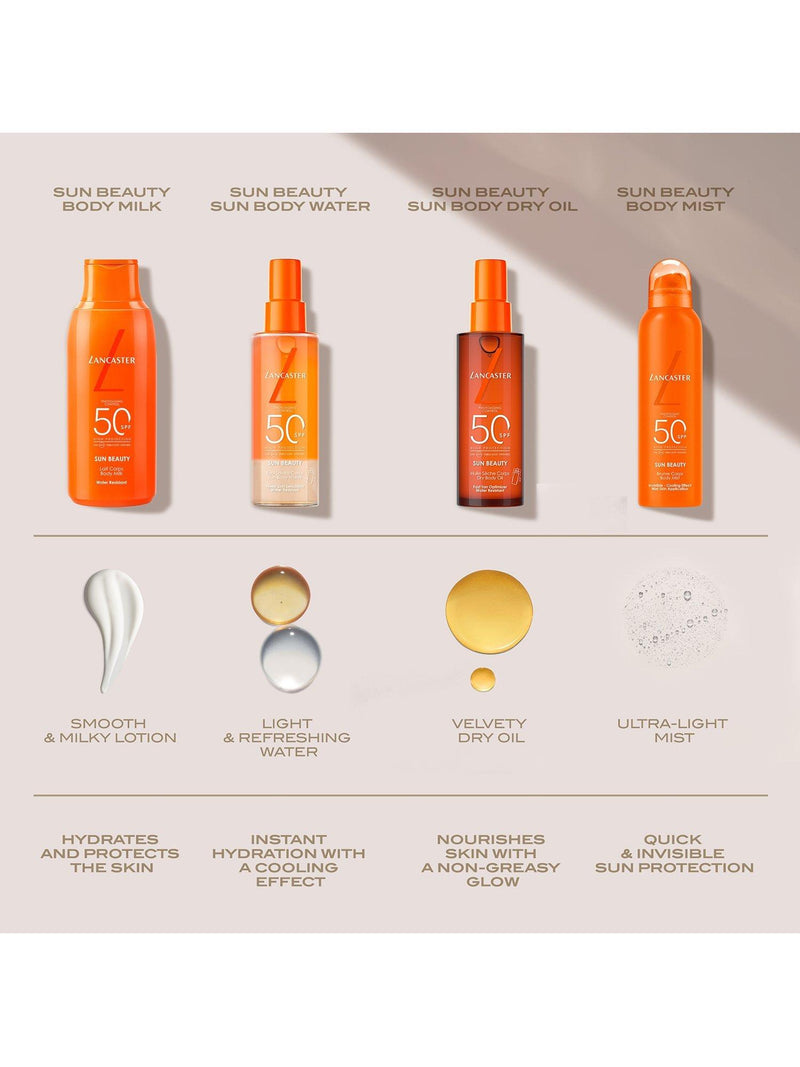 Lancaster sun body milk SPF 50 175ml, imported from the UK