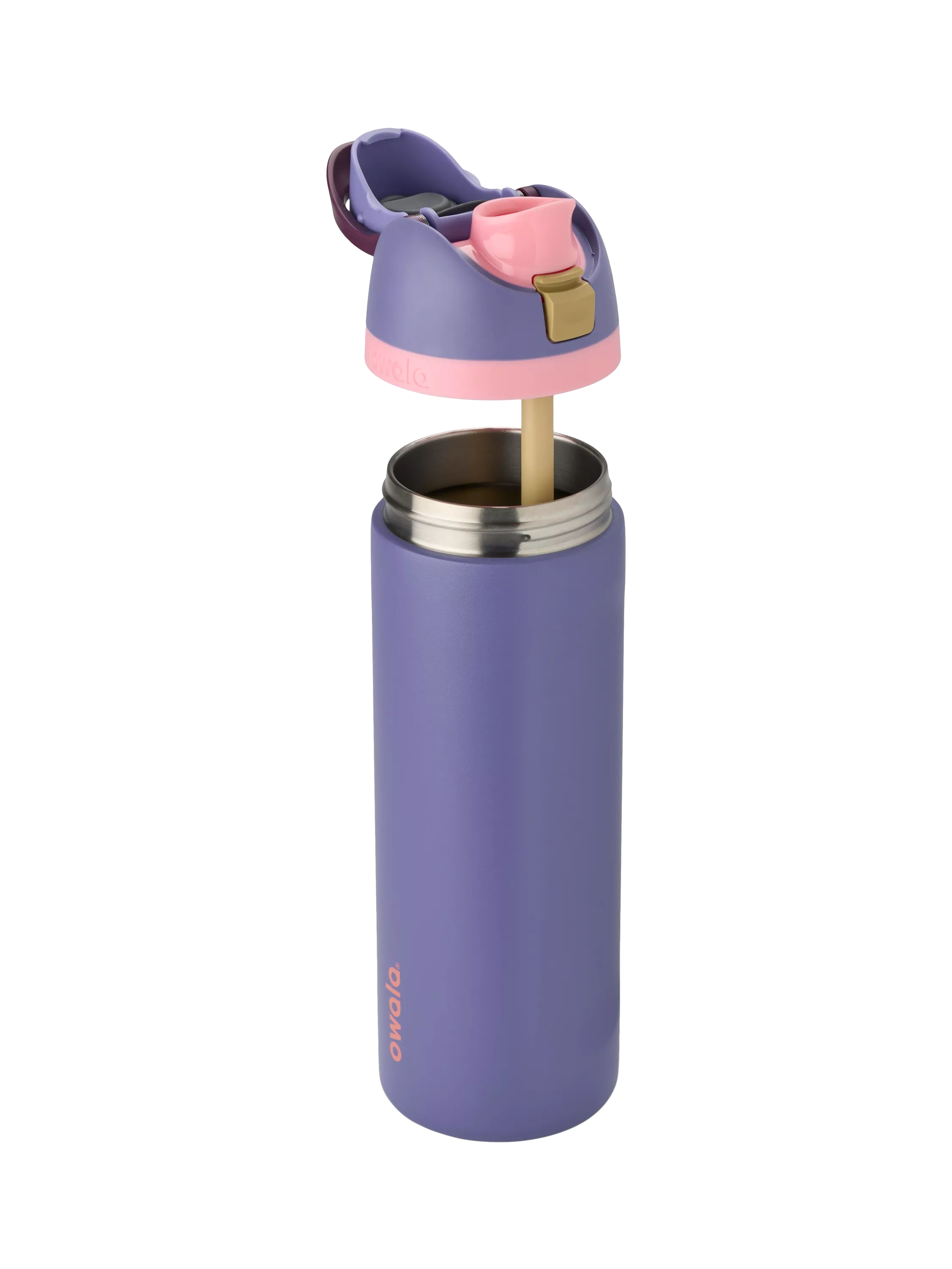 Owala FreeSip leak-proof stainless steel drinks bottle 710ml Blue Jay - British product