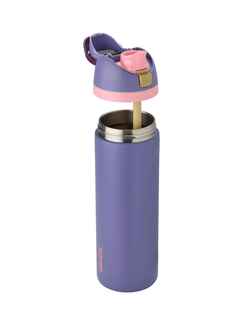 Owala FreeSip leak-proof stainless steel drinks bottle 710ml Blue Jay - British product