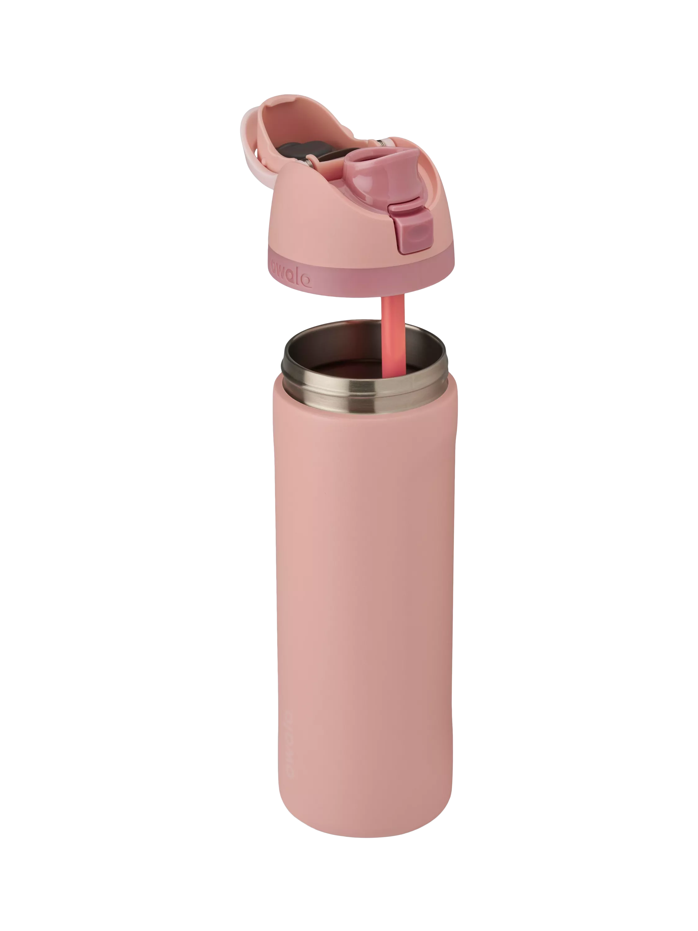 Owala FreeSip stainless steel drink bottle 710ml Rose Quartz, imported from the UK