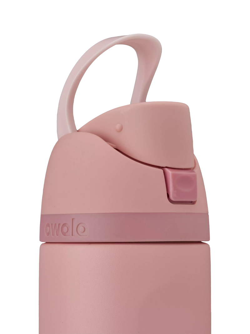 Owala FreeSip stainless steel drink bottle 710ml Rose Quartz, imported from the UK