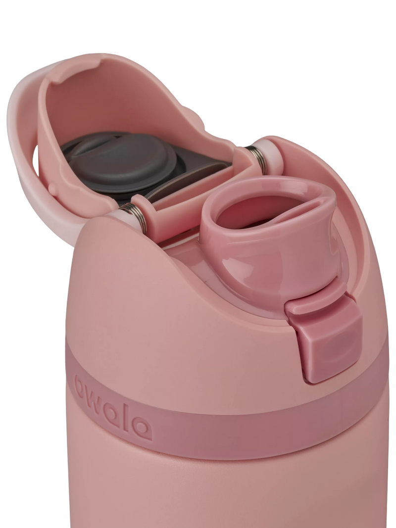 Owala FreeSip stainless steel drink bottle 710ml Rose Quartz, imported from the UK