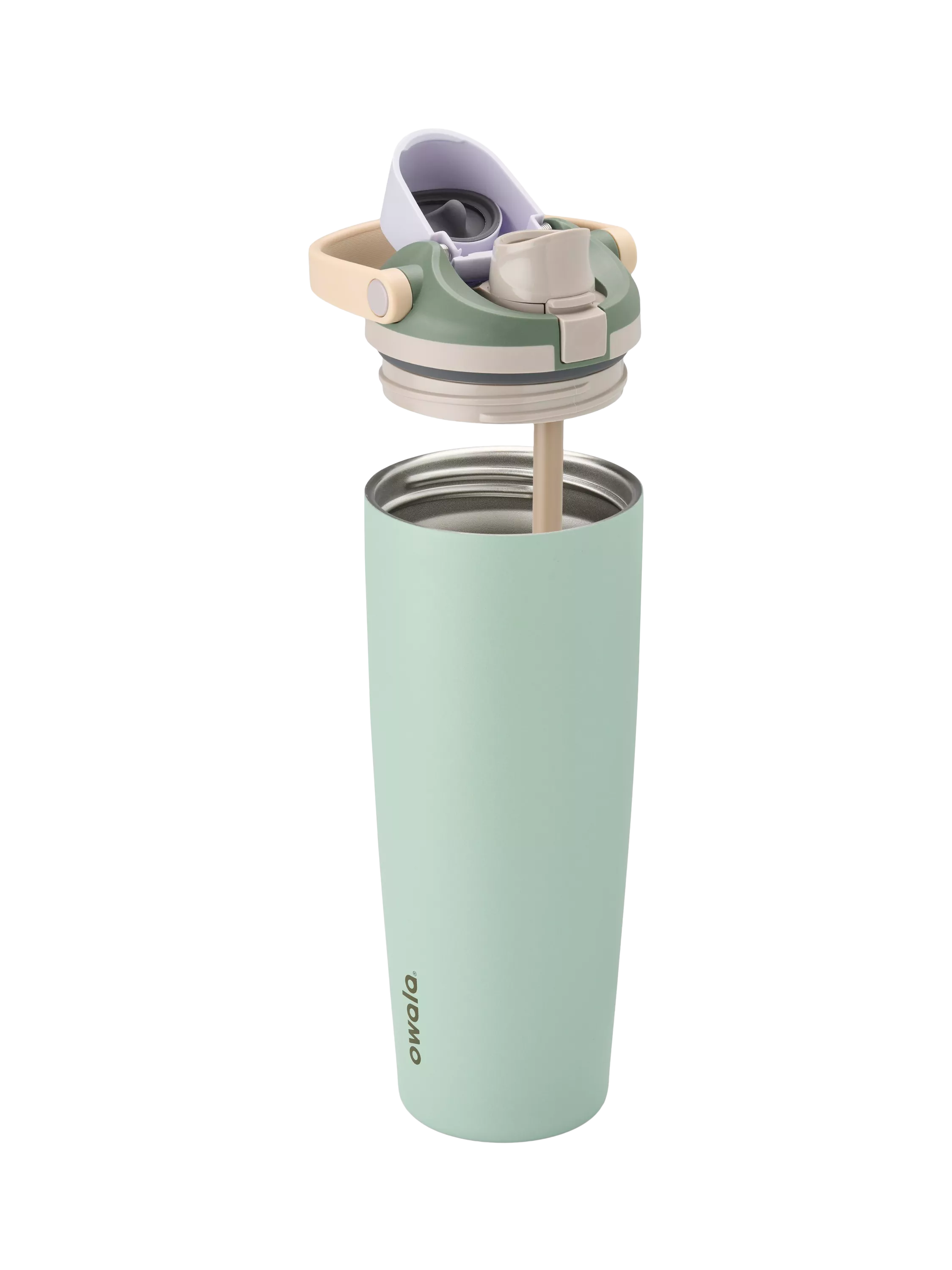 Owala FreeSip Sway stainless steel drinks bottle 850ml Eucalyptus - British product