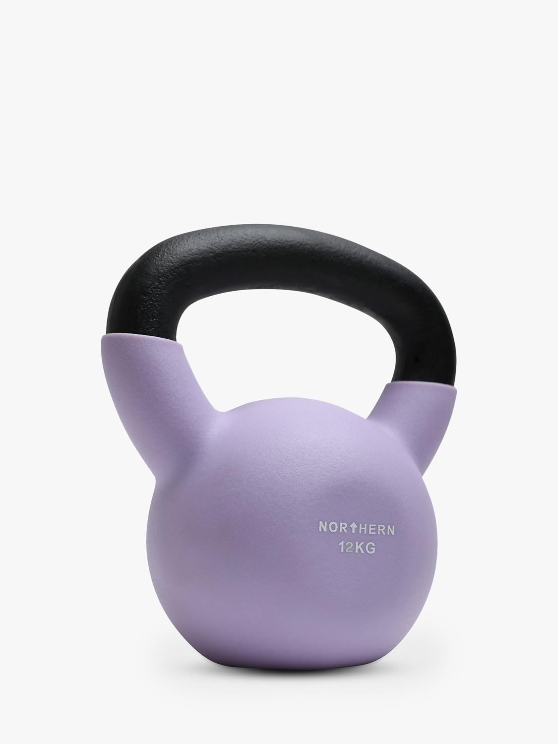 Northern Gym Equipment neoprene coated cast iron kettlebell 12kg, imported from the UK
