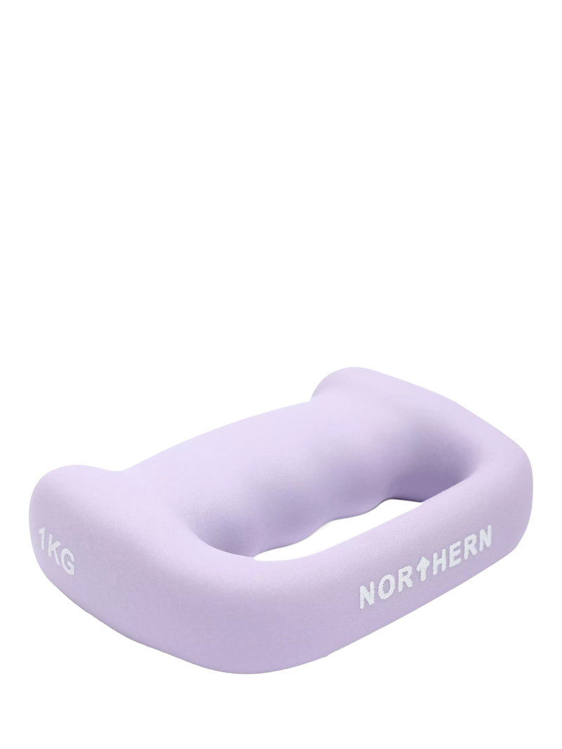 Hand Dumbbells D Shaped Boxing Exercise Weights, 1kg, Lavender