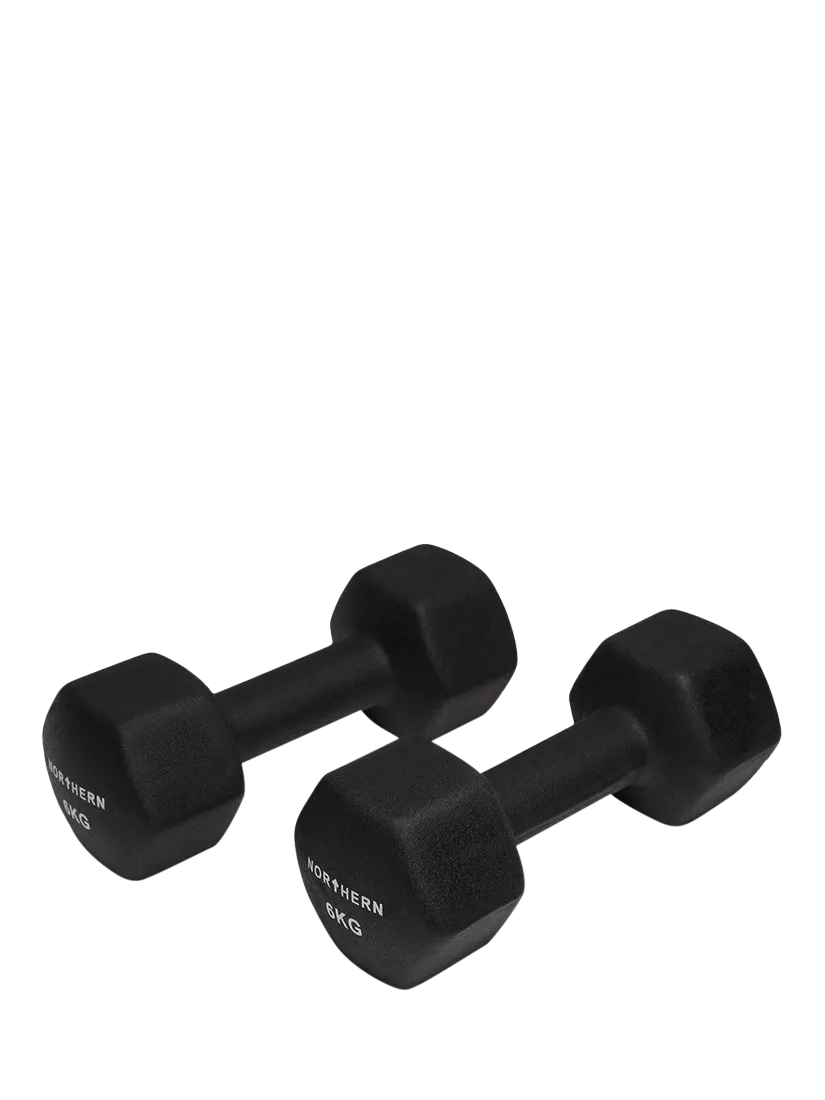 Northern Gym Equipment neoprene hex dumbbell black 6kg - British product