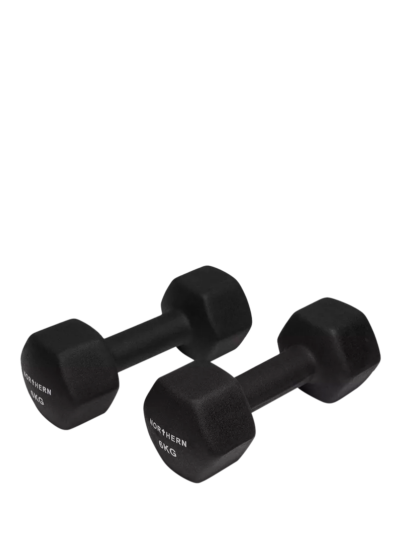 Northern Gym Equipment neoprene hex dumbbell black 6kg - British product