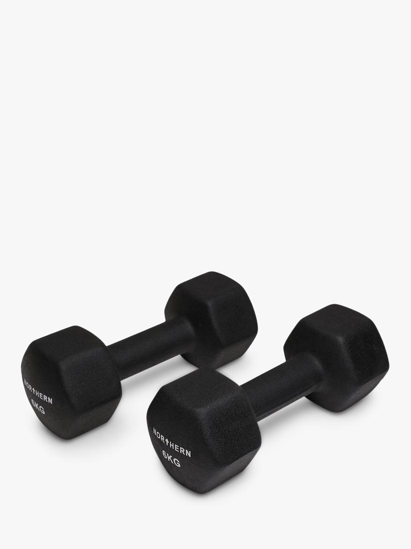Northern Gym Equipment neoprene hex dumbbell black 6kg - British product