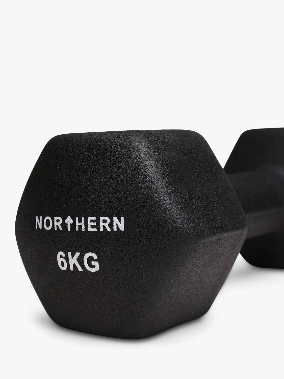 Northern Gym Equipment neoprene hex dumbbell black 6kg - British product
