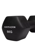 Northern Gym Equipment neoprene hex dumbbell black 6kg - British product