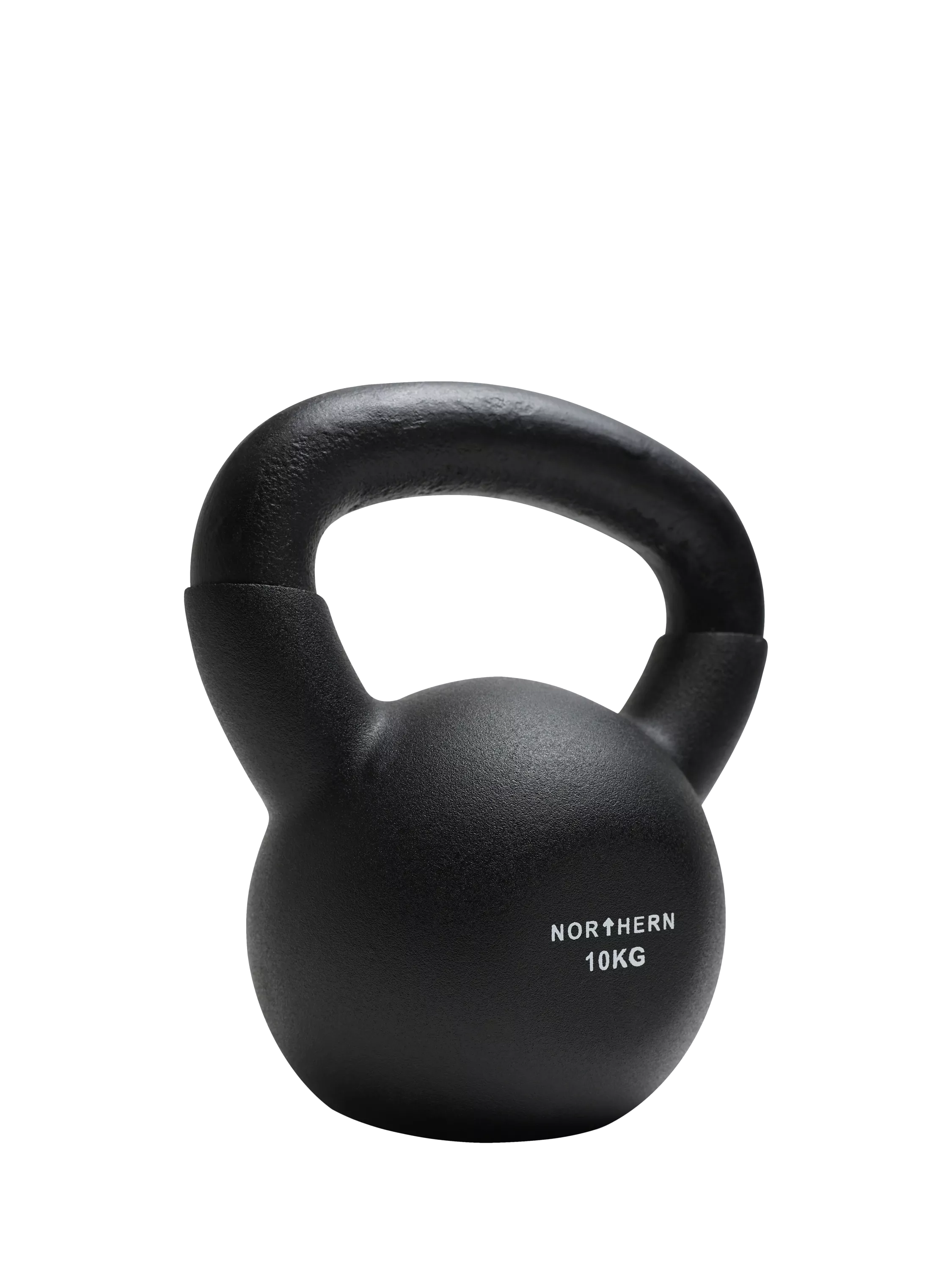 Northern Gym Equipment 10kg neoprene coated cast iron kettlebell, imported from the UK